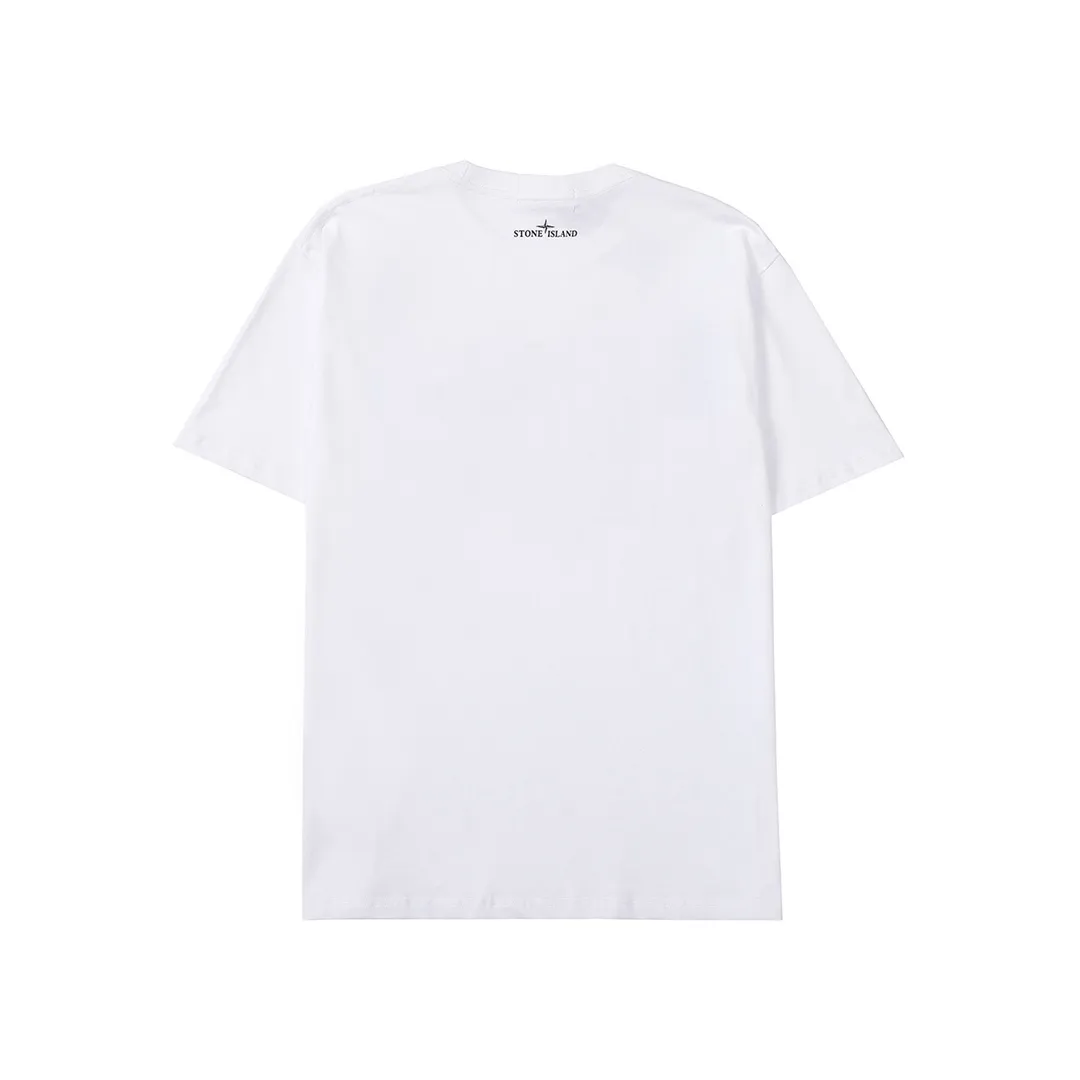 W616#P110💰 [Stone lsland/Stone Island summer new short-sleeved T-shirt with big green compass print on the chest] ⚠️[Original creation, high control of details] Made of 260g combed cotton 32-count double yarn - Simple basic versatile style, original single quality, the first choice for couples. - Made in a large factory, four needles and five threads on the shoulder, neatly arranged, high quality workmanship. - Same style for men and women, very versatile, one piece for each person Details are clearly visible. Color: Black White Size: M L